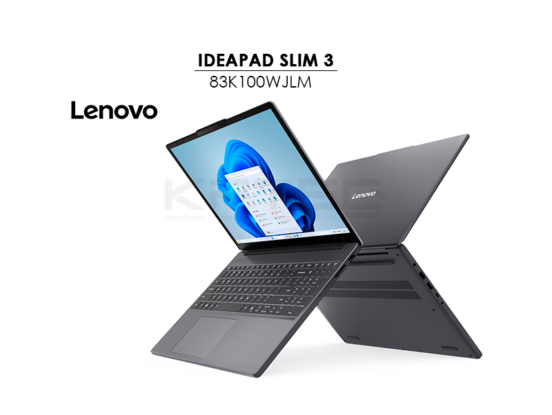 LAPTOP LENOVO IDEAPAD SLIM 3 15IRH10 I5-13420H 8GB DDR5 512GB SSD 15.3″ WUXGA WINDOWS 11 (83K100WJLM) - Imagen 2