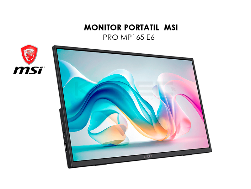 MONITOR PORTATIL MSI 15.6″ (PRO MP165 E6) PANEL IPS | 60HZ- 4MS | HDMI – 2 USB-C - Imagen 2