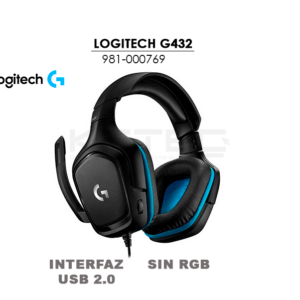AUDIFONO LOGITECH G432 (981-000769) GAMING | BLACK | 7.1 USB