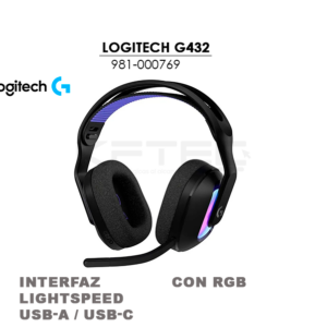 AUDIFONO LOGITECH G522 90H LIGHTSPEED| BT| CABLE USB-C LIGHTSYNC RGB BLACK (981-001543)