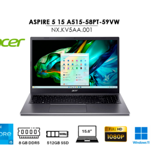 LAPTOP ACER ASPIRE 5 15 A515-58PT-59VW I5-13420H 8GB 512GB SSD 15.6 FHD TOUCHSCREEN WINDOWS 11 (NX.KV5AA.001)