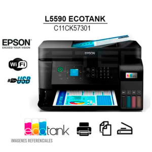 IMPRESORA EPSON L5590 ECOTANK (C11CK57301) IMPRIME – ESCANEA – FOTOCOPIA – WIFI – ETHERNET – FAX – ADF