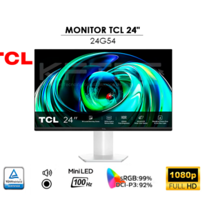 MONITOR TCL 24" (24G54) PANEL VA MINI-LED | 100HZ - 5 MS | FULL HD 1920 X 1080 | HDMI - VGA