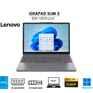 LAPTOP LENOVO IDEAPAD SLIM 3 15IRH10 I5-13420H 8GB DDR5 512GB SSD 15.3″ WUXGA WINDOWS 11 (83K100WJLM)