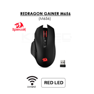 MOUSE GAMER REDRAGON GAINER M656 (M656) LED RED | WIRELESS | 4000 DPI | BLACK