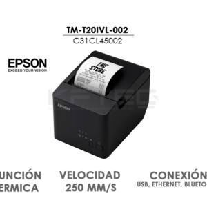 IMPRESORA TERMICA EPSON TM-T20IVL-002 (C31CL45002) USB/ETHERNET