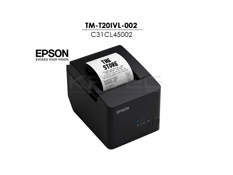 IMPRESORA TERMICA EPSON TM-T20IVL-002 (C31CL45002) USB/ETHERNET - Imagen 3