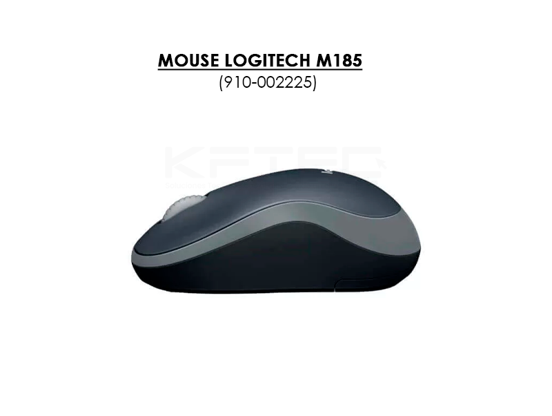 MOUSE LOGITECH M185 (910-002225) WIRELESS | GRAY - Imagen 3