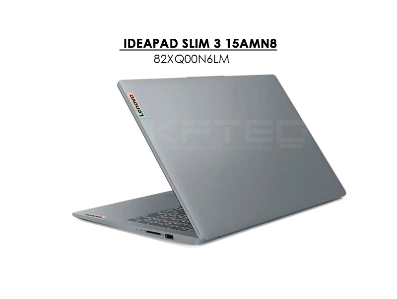 LAPTOP LENOVO IDEAPAD SLIM 3 15AMN8 RYZEN 5 -7520U 16GB DDR5 512GB SSD 15.6″ FHD FREEDOS (82XQ00N6LM) - Imagen 3