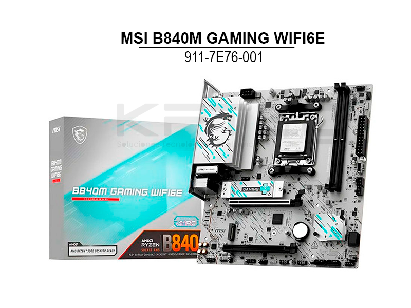 MAINBOARD MSI B840M GAMING WIFI6E ( 911-7E76-001 ) AM5 - Imagen 4