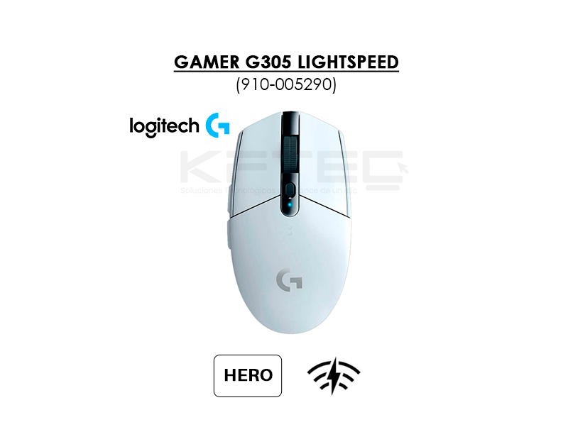 MOUSE GAMER LOGITECH G305 LIGHTSPEED (910-005290) WIRELESS | WHITE