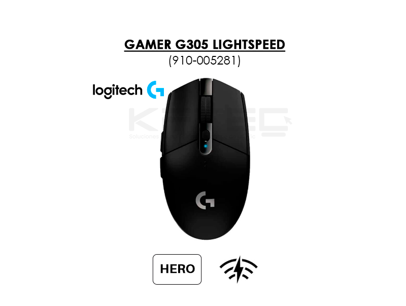MOUSE GAMER LOGITECH G305 LIGHTSPEED (910-005281) WIRELESS | BLACK