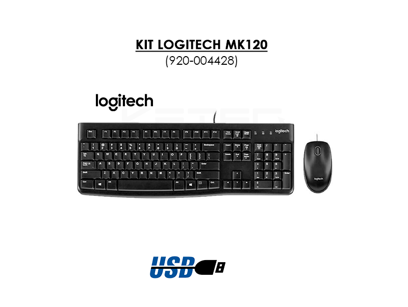 KIT LOGITECH MK120 (920-004428) TECLADO + MOUSE
