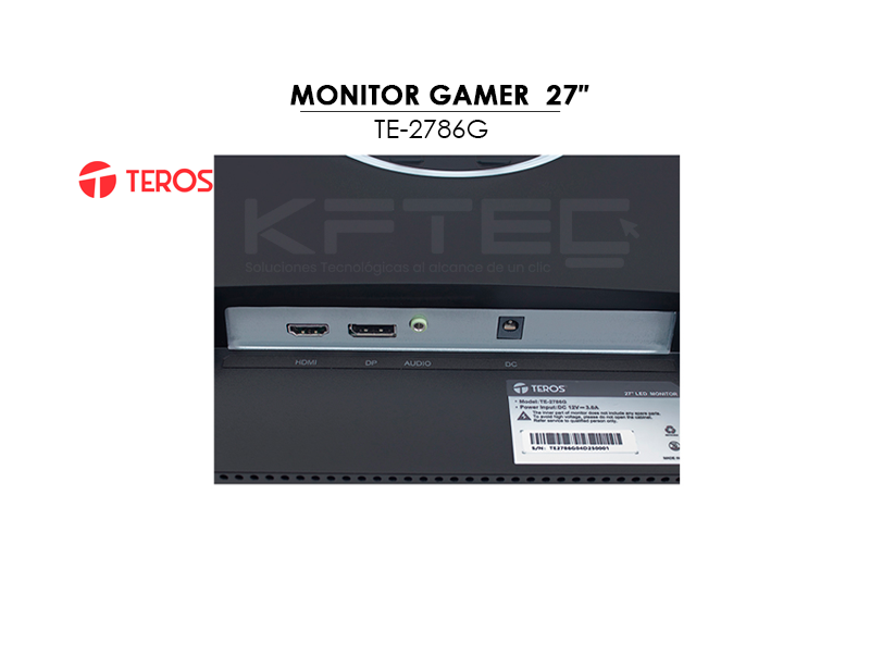 MONITOR GAMER TEROS 27″ (TE-2786G) PANEL IPS| 200HZ/ 1MS| HDMI- DP - Imagen 6