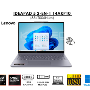 LAPTOP LENOVO IDEAPAD 5 2-EN-1 14AKP10 RYZEN AI 7 350 16GB 512GB SSD 14 WUXGA TOUCHSCREEN WINDOWS 11 (83KT006NLM)