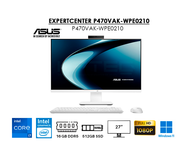 ALL IN ONE ASUS EXPERTCENTER P470VAK-WPE0210 I7-13620H 16GB DDR5 512GB SSD 27 FHD FREEDOS (90PT03W7-M016U0)