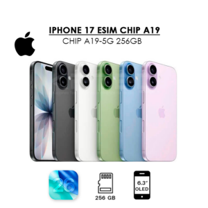 APPLE IPHONE 17 ESIM | CHIP A19 – 5G | 256GB – IOS 26 | PANTALLA OLED 6.3″