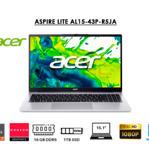 LAPTOP ACER ASPIRE LITE AL15-43P-R5JA RYZEN 7-5825U 16GB 1TB SSD 15.6 FHD WINDOWS 11