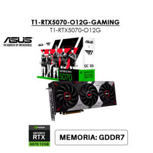 TARJETA DE VIDEO ASUS RTX 5070 T1 SPECIAL EDITION 12GB GDDR7 OC (T1-RTX5070-O12G-GAMING) 192 BITS